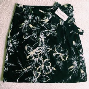 Calvin Klein Floral Wrap Skirt w/ Pockets